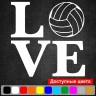 Вінілова наклейка на автомобіль - Love Волейбол | Love Volleyball Вінілова наклейка на автомобіль - Love Волейбол | Love Volleyball