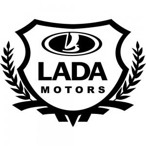 Вінілова наклейка на автомобіль - Lada Motors Щит з логотипом
