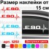 Набір вінілових наклейок на автомобіль - E90 Пульс BMW (2шт.)
