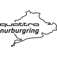 Вінілова наклейка на автомобіль - Audi Quattro Nurburgring | Ауді Кватро Нюрбургрінг