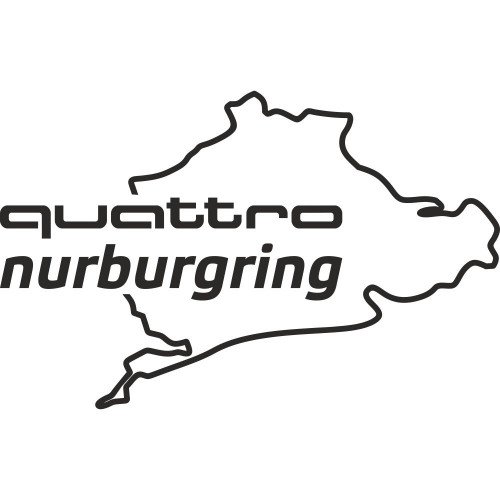 Вінілова наклейка на автомобіль - Audi Quattro Nurburgring | Ауді Кватро Нюрбургрінг