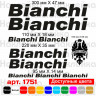 Вінілові наклейки на велосипед - набір Bianchi (10 шт.)