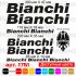 Вінілові наклейки на велосипед - набір Bianchi (10 шт.)
