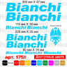 Вінілові наклейки на велосипед - набір Bianchi (10 шт.)