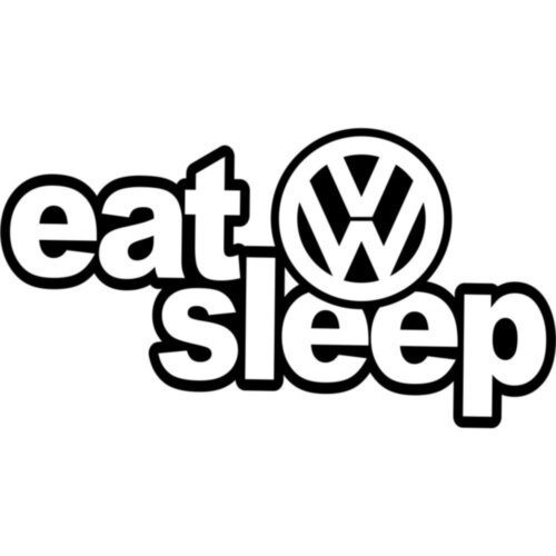 Вінілова наклейка на автомобіль - Eat Sleep Volkswagen