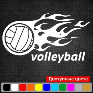 Вінілова наклейка на автомобіль - Волейбол | Volleyball v2