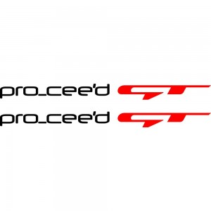 Набір вінілових наклейок на автомобіль - KIA Pro Ceed GT (2 шт.)