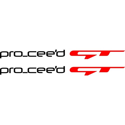 Набір вінілових наклейок на автомобіль - KIA Pro Ceed GT (2 шт.)
