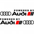 Набір вінілових наклейок на автомобіль - Powered By Audi (2 шт.) Набір вінілових наклейок на автомобіль - Powered By Audi (2 шт.)