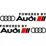 Набір вінілових наклейок на автомобіль - Powered By Audi (2 шт.) Набір вінілових наклейок на автомобіль - Powered By Audi (2 шт.)