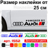 Набір вінілових наклейок на автомобіль - Powered By Audi (2 шт.) Набір вінілових наклейок на автомобіль - Powered By Audi (2 шт.)