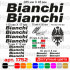 Вінілові наклейки на велосипед - набір Bianchi (18 шт.) v2
