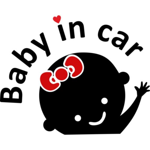 Виниловая наклейка на автомобиль - Baby in Car v3