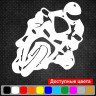 Вінілова наклейка на автомобіль - Мотоцикліст Вінілова наклейка на автомобіль - Мотоцикліст