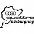 Виниловая наклейка на автомобиль - Audi Quattro Nurburgring | Ауди Кватро Нюрбургринг v2