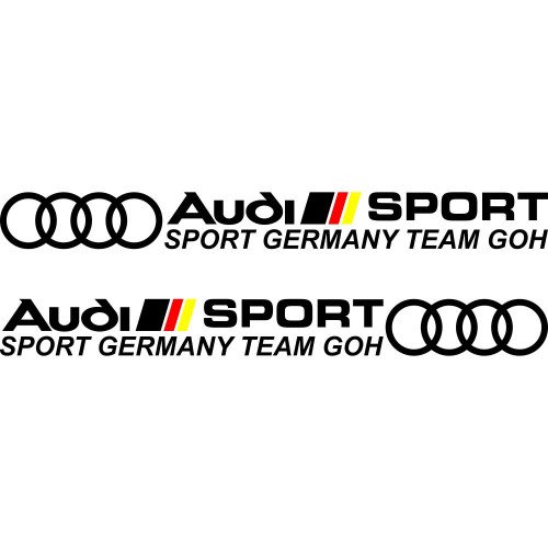 Набор виниловых наклеек на автомобиль - Audi Sport (Sport Germany Team Goh) (2 шт.)