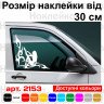 Набір наклейок на автомобіль - Куточки на бічні стекла Дівчина v5