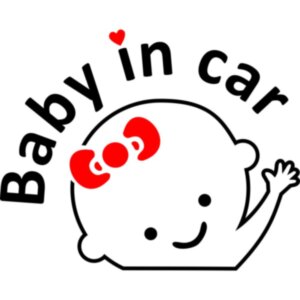 Вінілова наклейка на автомобіль - Baby in Car v4