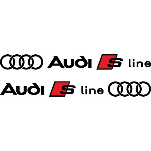 Набір вінілових наклейок на автомобіль - Audi S Line (2 шт.)