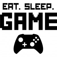 Виниловая наклейка на автомобиль - Eat Sleep Game v4