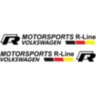 Набір вінілових наклейок на автомобіль - Volkswagen R-Line Motorsports (2 шт.) Набір вінілових наклейок на автомобіль - Volkswagen R-Line Motorsports (2 шт.)