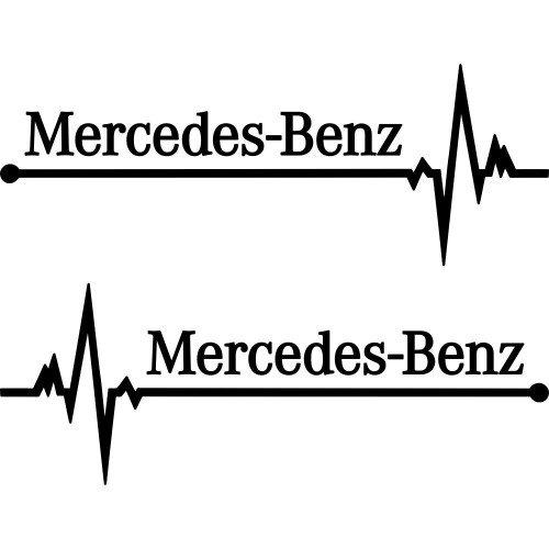 Набор виниловых наклеек на автомобиль - Mercedes-Benz Пульс (2шт.)