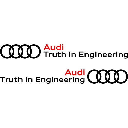 Набор виниловых наклеек на автомобиль - Audi Truth in Engineering (2 шт.)