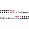 Набор виниловых наклеек на автомобиль - Audi Truth in Engineering (2 шт.) Набор виниловых наклеек на автомобиль - Audi Truth in Engineering (2 шт.)