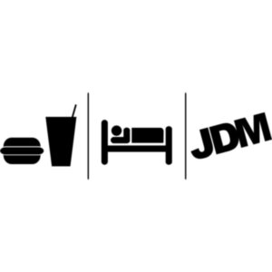 Вінілова наклейка на автомобіль - Eat Sleep JDM v4