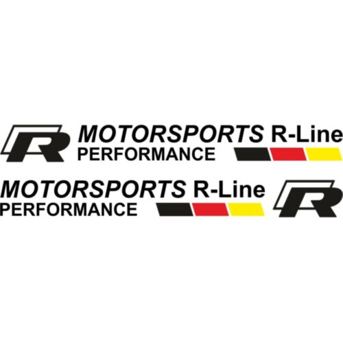 Набор виниловых наклеек на автомобиль - Motorsports R-Line Performance (2 шт.)