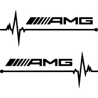 Набір вінілових наклейок на автомобіль - AMG Mercedes Пульс (2шт.)