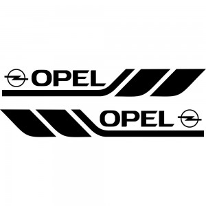 Набір вінілових наклейок на борт автомобіля - Opel (2 шт)