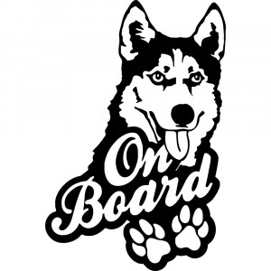 Вінілова наклейка на автомобіль - Husky On Board
