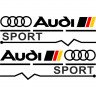 Набір наклейок на дзеркала авто - Audi Sport v2 (2шт) Набір наклейок на дзеркала авто - Audi Sport v2 (2шт)