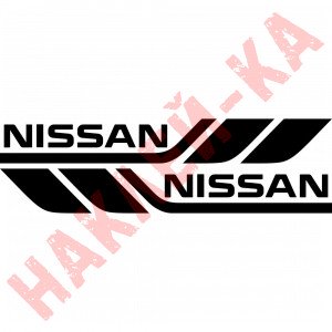 Набір вінілових наклейок на борт автомобіля - Nissan (2 шт)