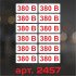 Набор наклеек маркировка - 380 В 60*25 мм (12 шт.) Набор наклеек маркировка - 380 В 60*25 мм (12 шт.)