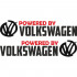 Набор виниловых наклеек на автомобиль - Powered by Volkswagen (2шт)