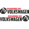 Набір вінілових наклейок на автомобіль - Powered by Volkswagen (2шт)