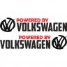 Набір вінілових наклейок на автомобіль - Powered by Volkswagen (2шт) Набір вінілових наклейок на автомобіль - Powered by Volkswagen (2шт)