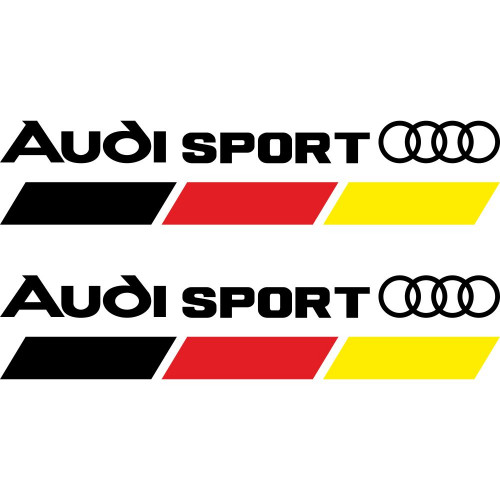 Набір наклейок на дзеркала авто - Audi Sport v3 (2шт)