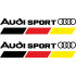 Набір наклейок на дзеркала авто - Audi Sport v3 (2шт)