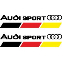 Набір наклейок на дзеркала авто - Audi Sport v3 (2шт)