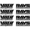 Набор виниловых наклеек на автомобильные диски - Volk racing wheel & rays engineering 4+4, 8 шт. v2 Набор виниловых наклеек на автомобильные диски - Volk racing wheel & rays engineering 4+4, 8 шт. v2