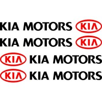 Набір вінілових наклейок на ручки авто - KIA Motors (4 шт.)