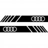 Набір наклейок на дзеркала авто - Смуги Audi v2 (2шт) Набір наклейок на дзеркала авто - Смуги Audi v2 (2шт)