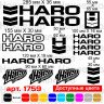 Вінілові наклейки на велосипед - набір Haro (17 шт.) v4 Вінілові наклейки на велосипед - набір Haro (17 шт.) v4