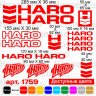 Вінілові наклейки на велосипед - набір Haro (17 шт.) v4 Вінілові наклейки на велосипед - набір Haro (17 шт.) v4