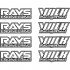 Набір вінілових наклейок на автомобільні диски - Volk racing wheel & rays engineering 4+4, 8 шт. v3 Набір вінілових наклейок на автомобільні диски - Volk racing wheel & rays engineering 4+4, 8 шт. v3
