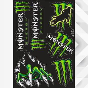 Набір вінілових наклейок, Стікерпак Monster Energy