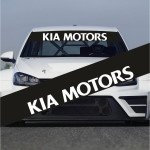 Сонячна наклейка на лобове скло - KIA Motors, 135×20 см